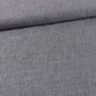 Tissu Chambray Coton uni Noir - Par 10 cm