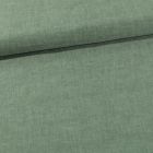 Tissu Chambray Coton uni Vert Olive - Par 10 cm
