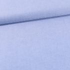 Tissu Chambray Coton uni Bleu ciel - Par 10 cm