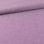 Tissu Chambray Coton uni Lilas - Par 10 cm