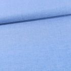 Tissu Chambray Coton uni Bleu - Par 10 cm