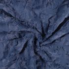 Tissu Fausse fourrure Camouflage Bleu foncé - Par 10 cm