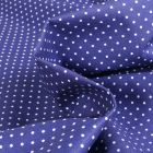 Tissu Coton enduit Little dots sur fond Bleu nuit
