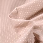 Tissu Coton enduit Little dots sur fond Beige