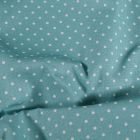 Tissu Coton enduit Petits pois blancs sur fond Bleu - Par 10 cm