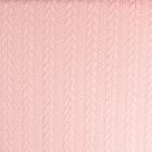 Tissu Sweat  effet Maille tressée Rose pastel - Par 10 cm