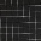 Tissu Gabardine de Viscose à carreaux Blanc sur fond Noir - Par 10 cm