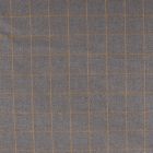 Tissu Gabardine Viscose  Carreaux Jaune sur fond Gris - Par 10 cm
