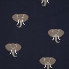 Tissu Jersey Coton Tête d'élephant sur fond Bleu marine