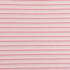 Tissu Jersey Coton Lurex Rayures roses et grises sur fond Ecru - Par 10 cm