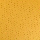 Tissu Jersey Coton Coeurs Fushia sur fond Moutarde - Par 10 cm