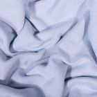 Tissu Jersey Coton envers molletonné uni Bio Bleu ciel - Par 10 cm