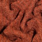 Tissu Maille côtelée lurex Rouille - Par 10 cm