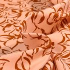 Tissu Jersey Coton envers molletonné Florella sur fond Saumon