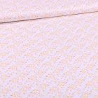 Tissu Coton imprimé Bio Pois multicolores sur fond Blanc - Par 10 cm