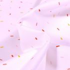 Tissu Coton imprimé Confettis colorés sur fond Blanc