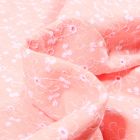 Tissu Coton lavé Brodé Fleuris sur fond Rose