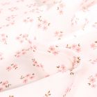 Tissu Velours milleraies Petites fleurs sur fond Blanc