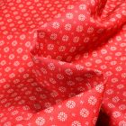 Tissu Coton popeline imprimé Irina sur fond Rouge
