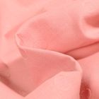 Tissu Voile de Coton Pois texturé sur fond Rose