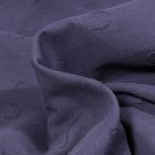 Tissu Voile de Coton Pois texturé sur fond Bleu marine