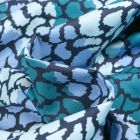 Tissu Coton imprimé Frou-Frou Mimetisme sur fond Bleu marine
