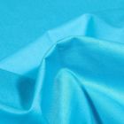 Tissu Popeline de coton unie Bio Bleu turquoise - Par 10 cm