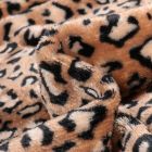 Tissu Doudou Taches léopard sur fond Cassonade