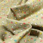Tissu Coton imprimé MC Fabrics Pompons fleurs sur fond Vert kaki clair