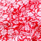 Tissu Coton MC Fabrics Garden sur fond Rouge