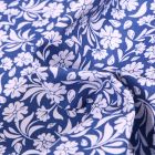 Tissu Coton MC Fabrics Garden sur fond Bleu roi
