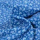 Tissu Lycra maillot de bain Flores sur fond Bleu
