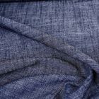 Tissu Lin jeans uni Bleu denim