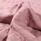 Tissu Jersey Coton Triangles en relief sur fond Rose pâle - Par 10 cm