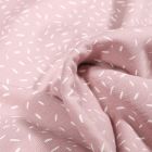Tissu Jersey Coton Confettis sur fond Rose pâle