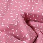 Tissu Jersey Coton Confettis sur fond Rose