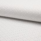 Tissu Broderie anglaise satiné n°250 sur fond Blanc - Par 10 cm