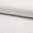 Tissu Broderie anglaise satiné n°350 sur fond Blanc - Par 10 cm