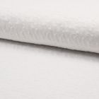 Tissu Broderie anglaise satiné n°650 sur fond Blanc - Par 10 cm