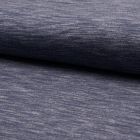 Tissu Sweat envers tout doux chiné Bleu jean - Par 10 cm
