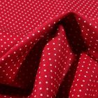 Tissu Coton imprimé Mini pois 2 mm sur fond Rouge foncé - Par 10 cm
