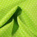 Tissu Coton imprimé Mini pois 2 mm sur fond Vert pomme - Par 10 cm