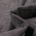 Tissu Chambray de coton uni Noir