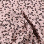 Tissu Jersey Coton Bio Tâches léopard sur fond Rose - Par 10 cm