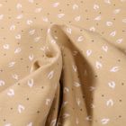 Tissu Jersey Coton Bio Pétales et petits pois sur fond Jaune pastel - Par 10 cm