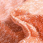 Tissu Jersey Coton Bio Pois et pointillés sur fond Orange