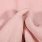 Tissu Polaire Coton Bio uni Rose pâle - Par 10 cm