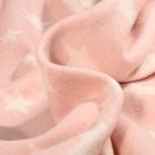 Tissu Polaire Coton Bio Etoiles sur fond Rose pâle