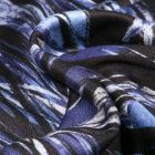 Tissu Jersey milano Motifs abstraits sur fond Bleu