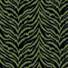 Tissu Polyester Stretch Zébré Vert sur fond Noir